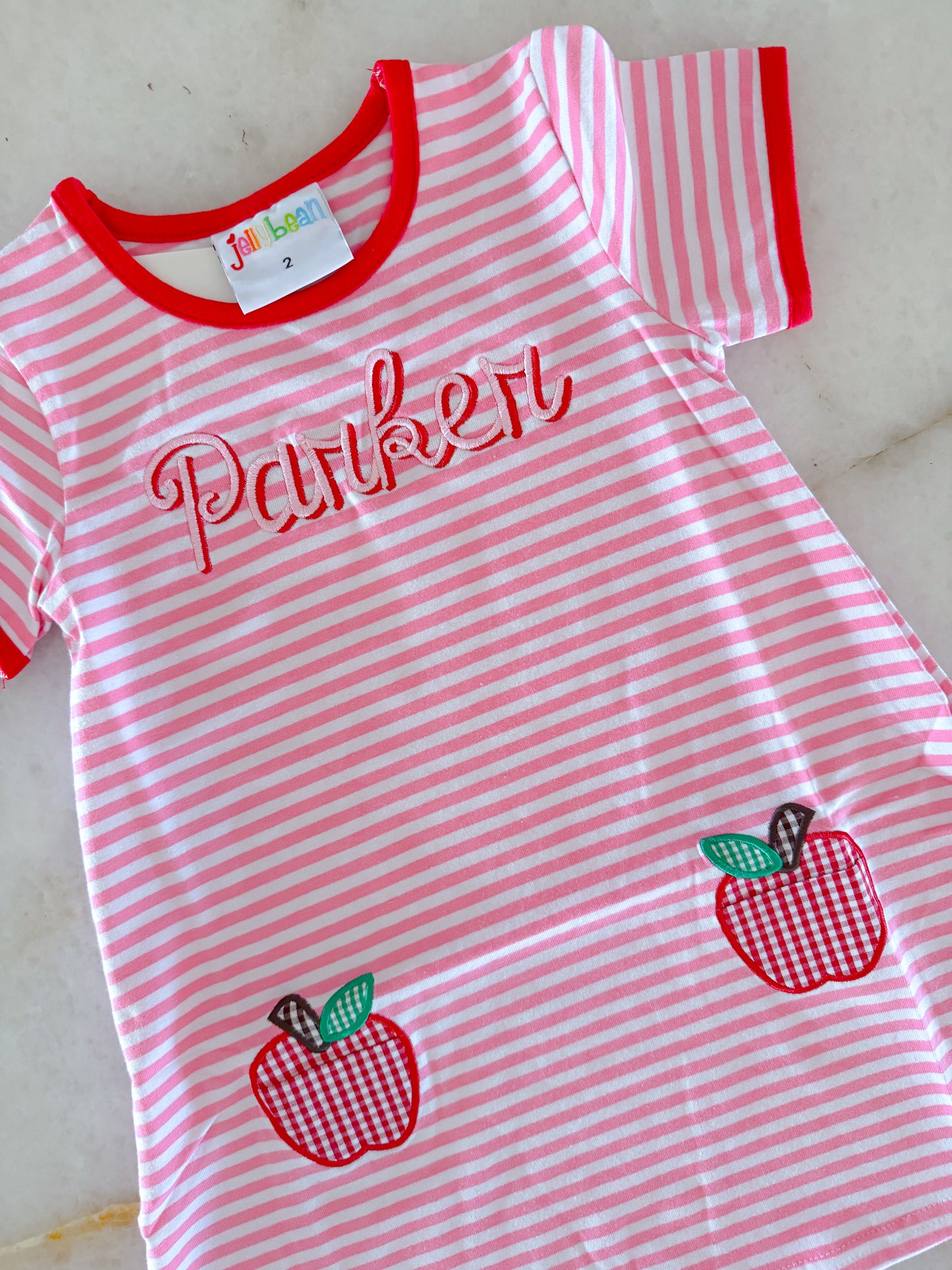 Apple Pocket Applique Dress