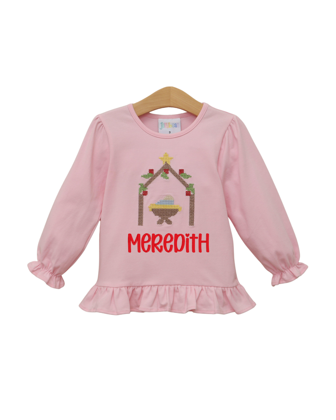Away In A Manger Ruffle Top