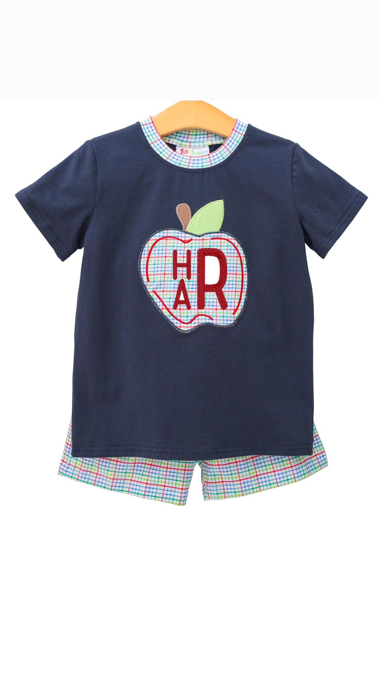 Primary Plaid Apple Short Set