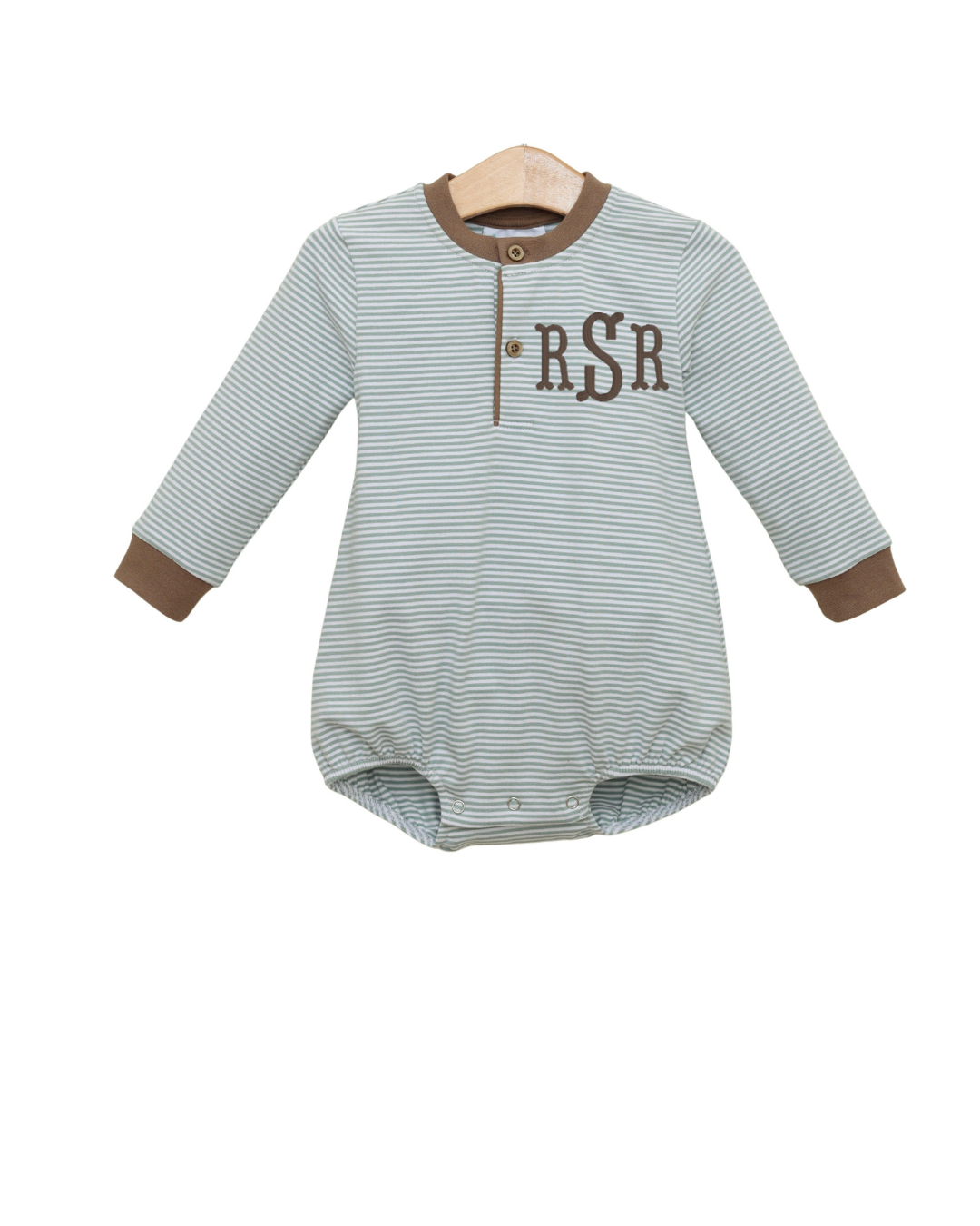 Nathan Bubble- Dusty Sage Stripe/Light Brown