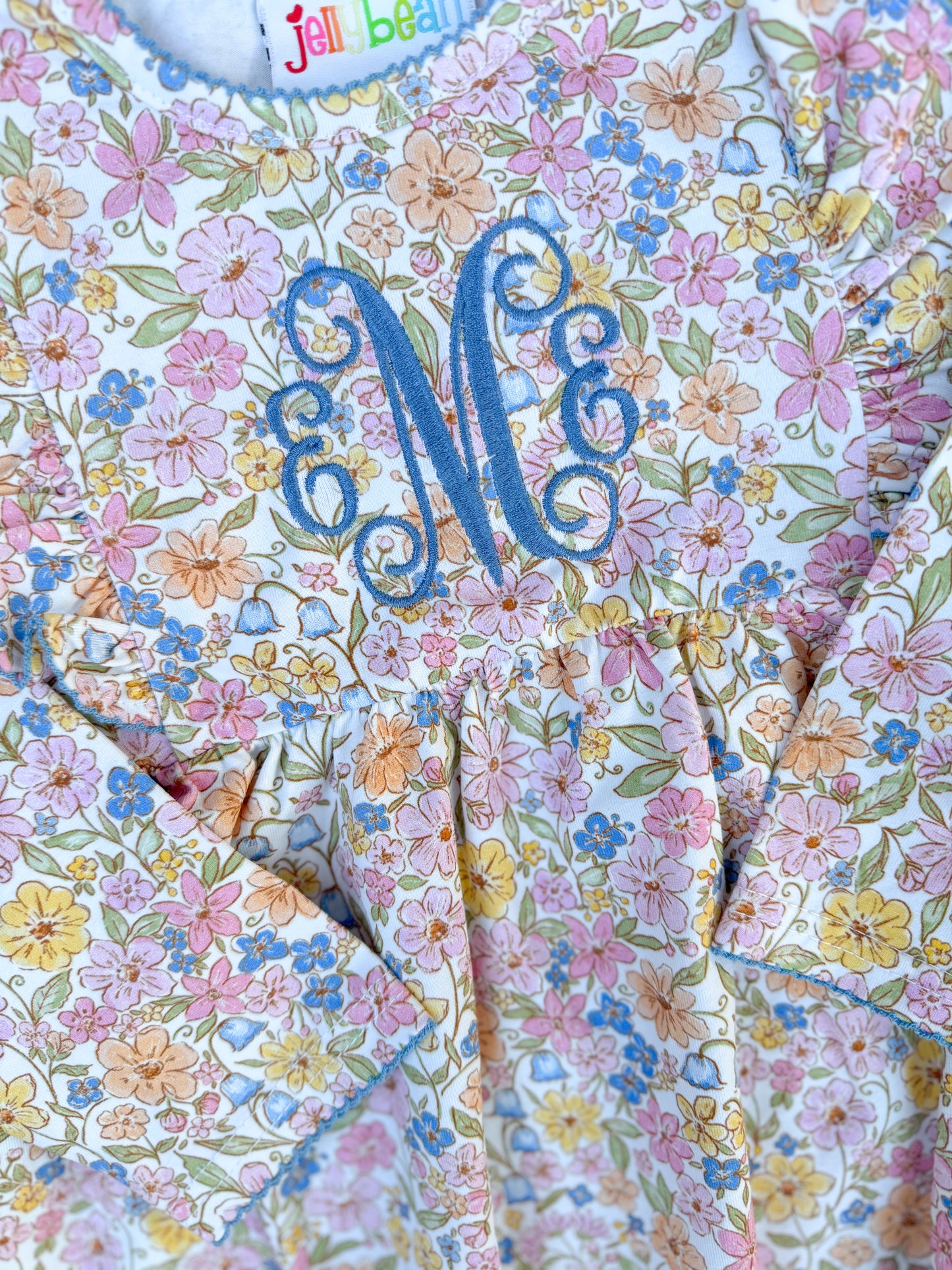Vintage Floral Ruffle Pant Set