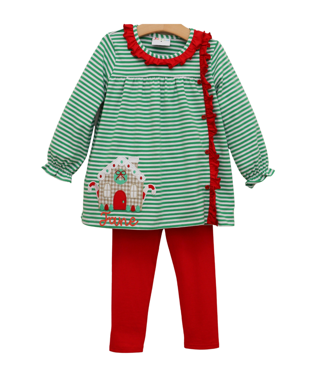 Christmas Cottage Ruffle Pants Set