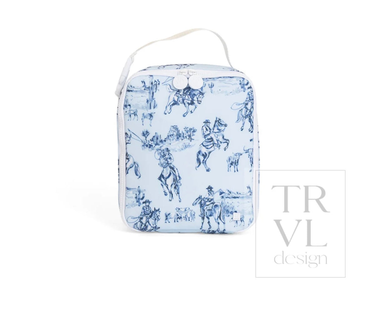 Lunchbox Insulated Lunch Bag - Cowboy Toile