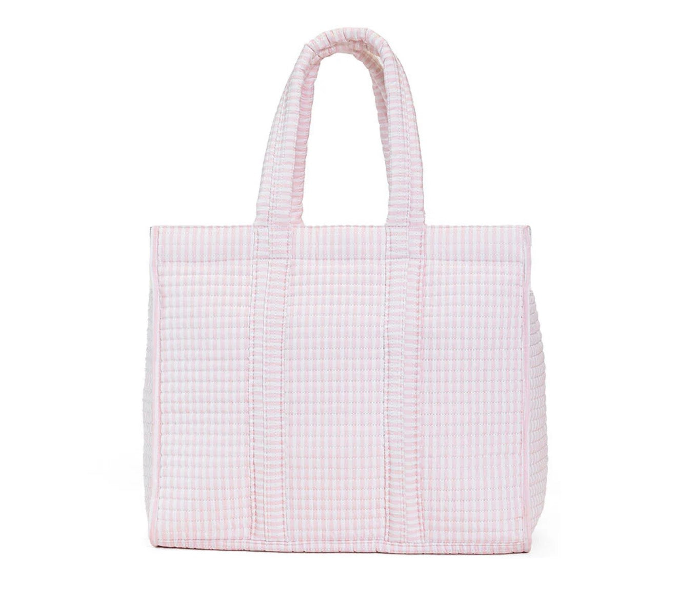 Quilted Go Go Tote - Pimlico Stripe Pink