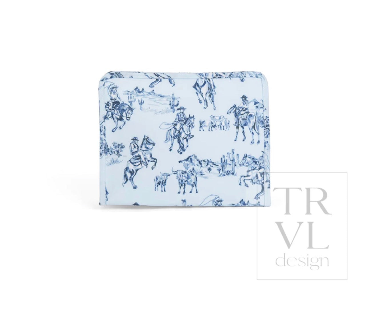 Roadie Large Zip Pouch - Cowboy Toile