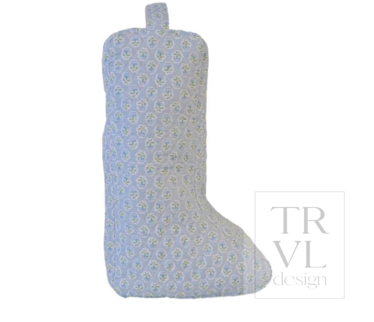 Quilted LG Boot Bag - Petite Fleur Blue