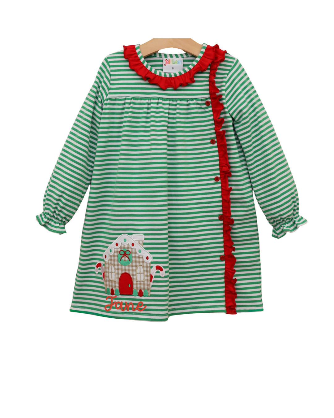 Christmas Cottage Ruffle Dress