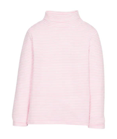 Light Pink Striped Turtleneck