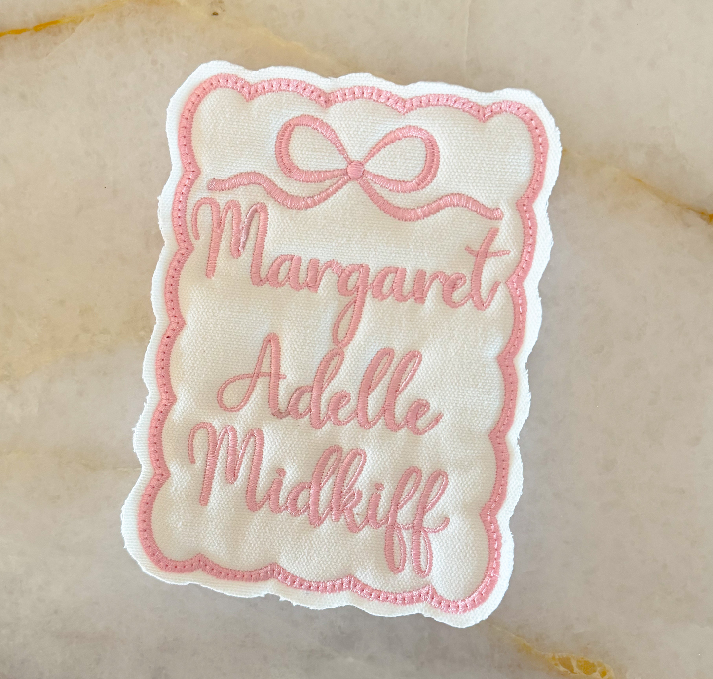 Embroidered Name Sign