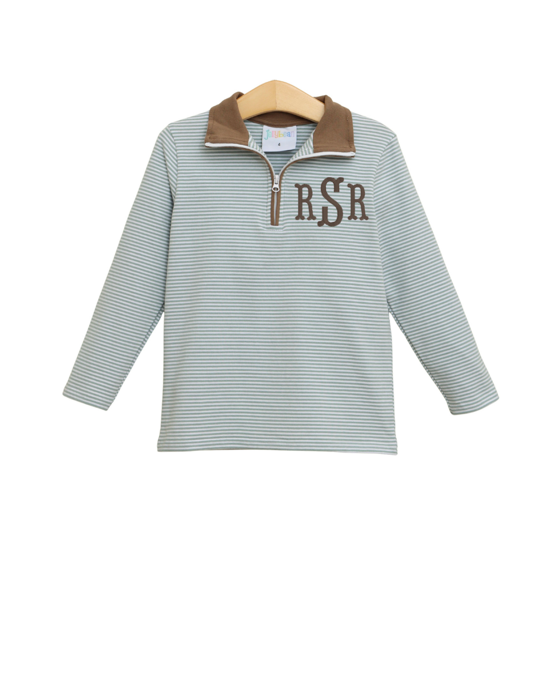 Evans Pullover - Dusty Sage Stripe/Light Brown
