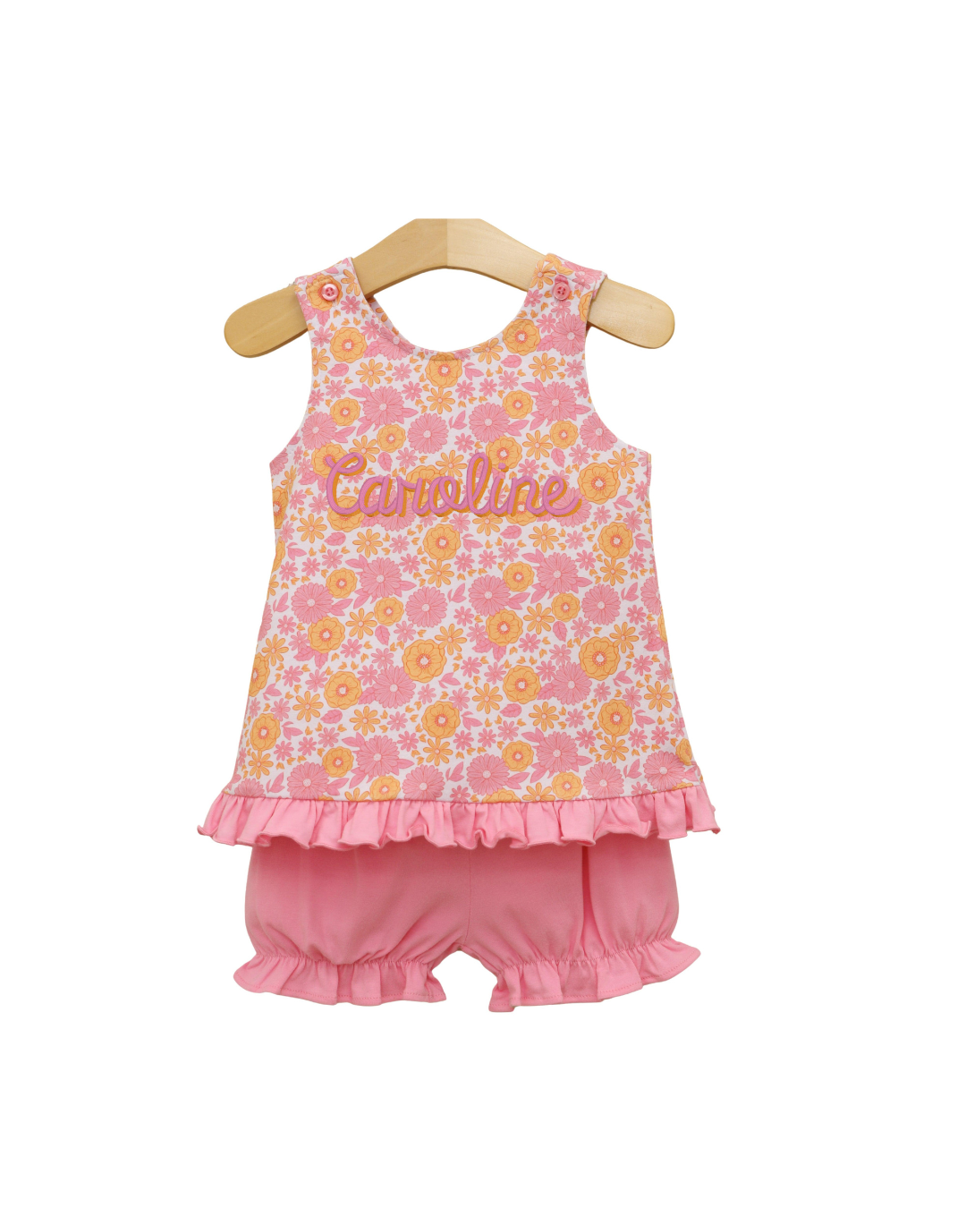 Pumpkin Petals Swing Back Bloomer Set