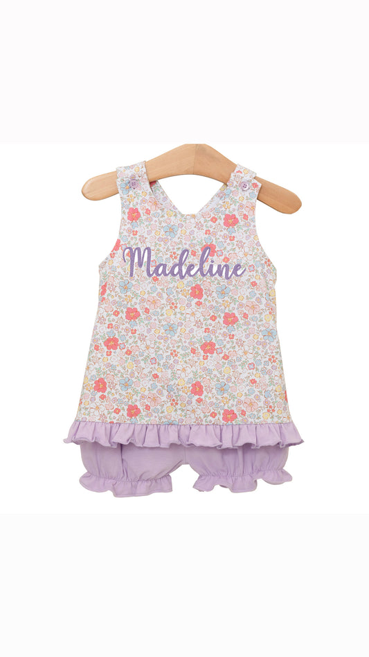 Summer Floral Swing Back Bloomer Set