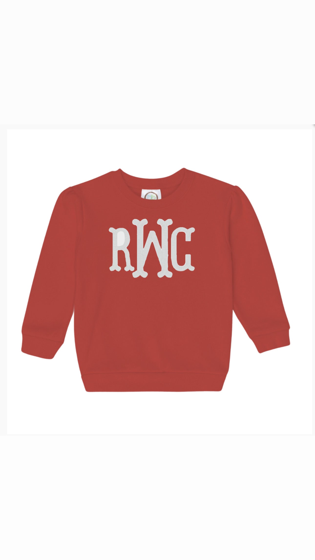 Embroidered Puff Sleeve Sweatshirts