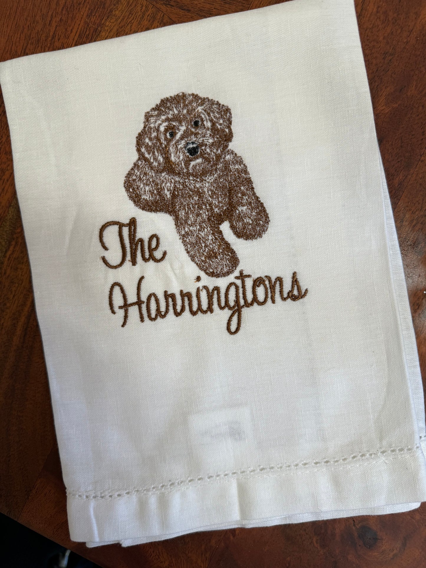 Embroidered Tea Towel