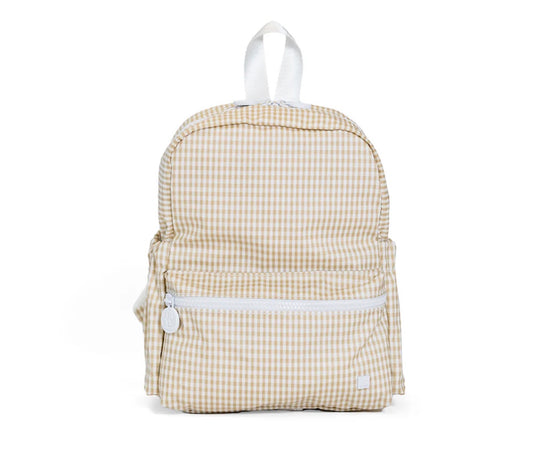 Mini Backer - Gingham New Khaki 3