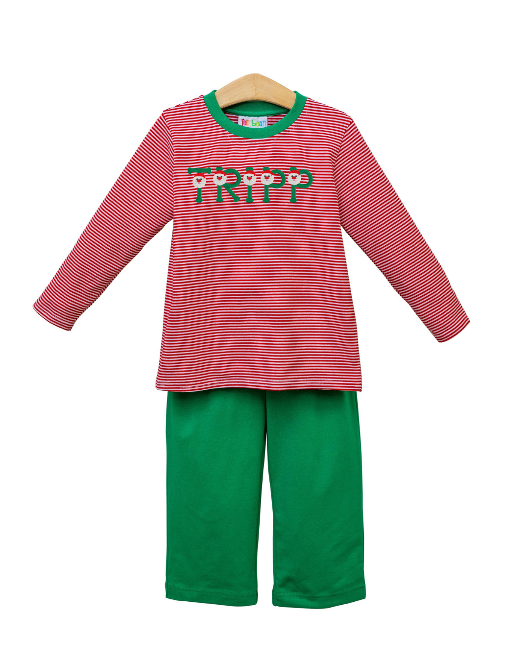 Thomas Pants Set - Red Stripe & Green