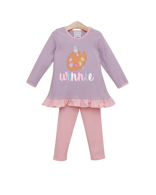 Pretty Painter Ruffle Pants Set