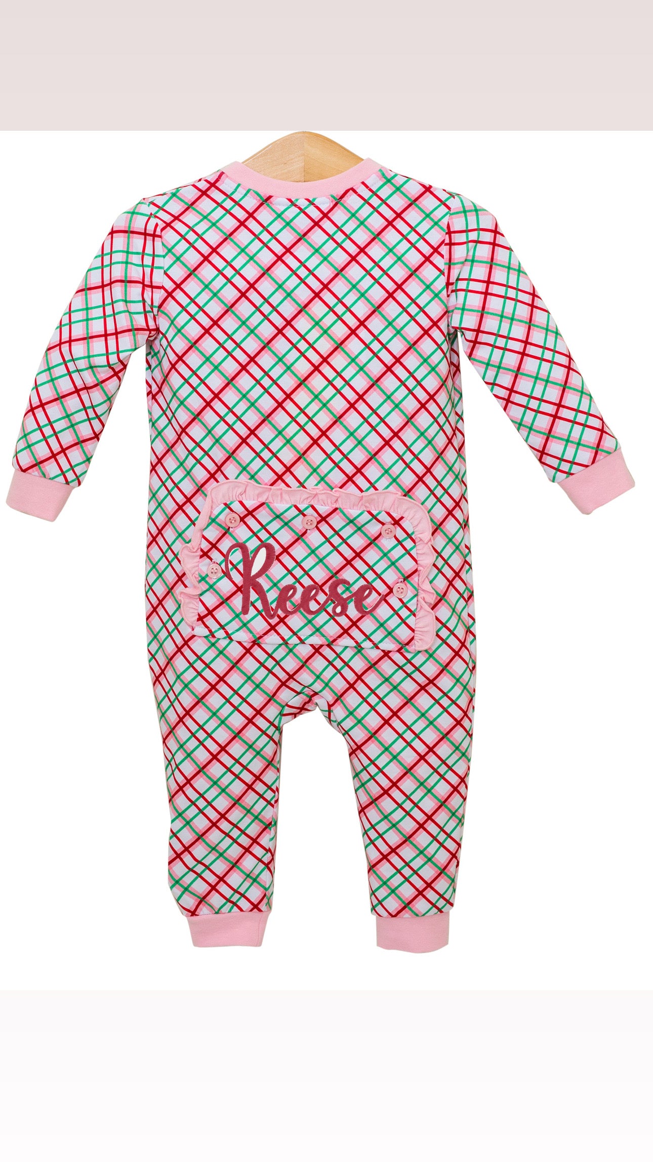 Merry & Bright Christmas Plaid Romper