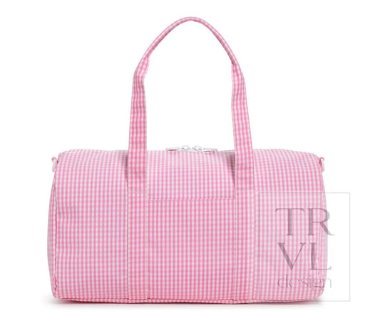 Weekender Duffel Bag - Gingham Pink