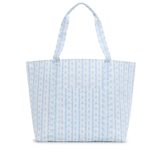 Jumbo Tote X- Large Tote Blue Ribbon Floral