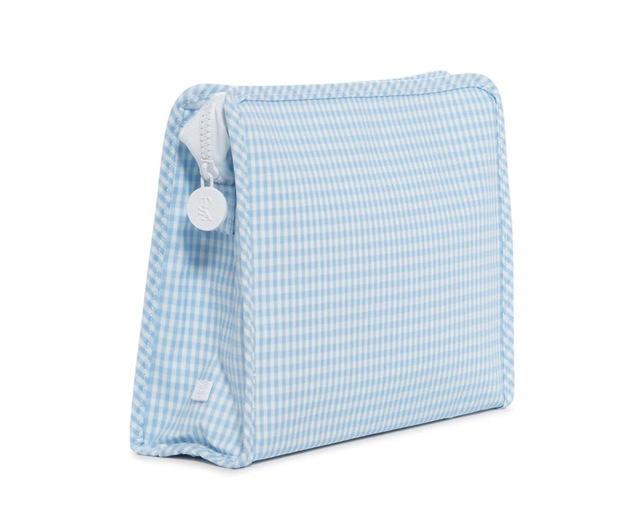 Roadie Large Zip Pouch - Gingham Mist