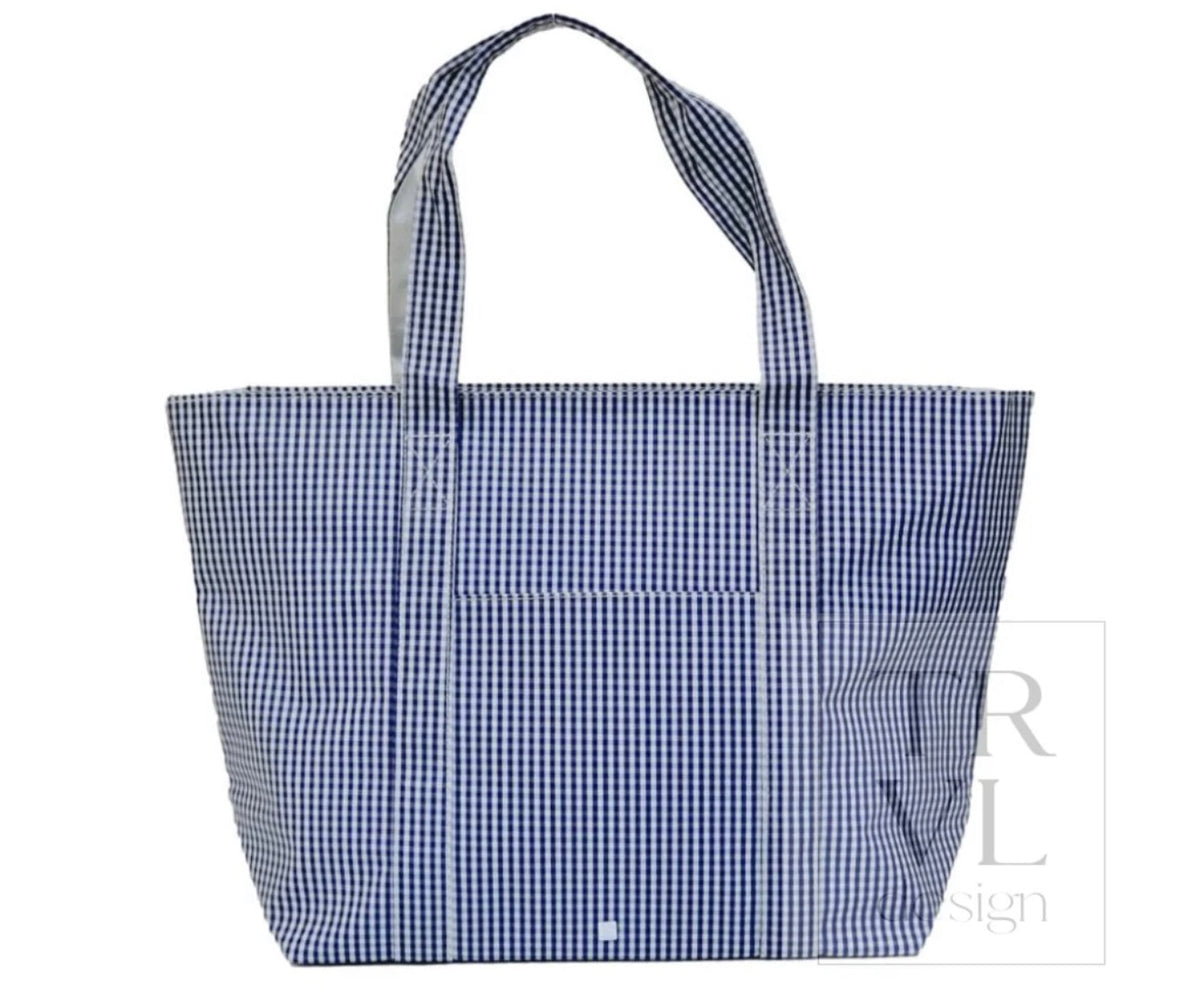 Jumbo Tote X- Large Tote Gingham Navy