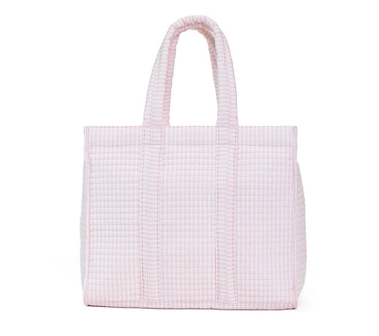 Quilted Go Go Tote - Pimlico Stripe Pink