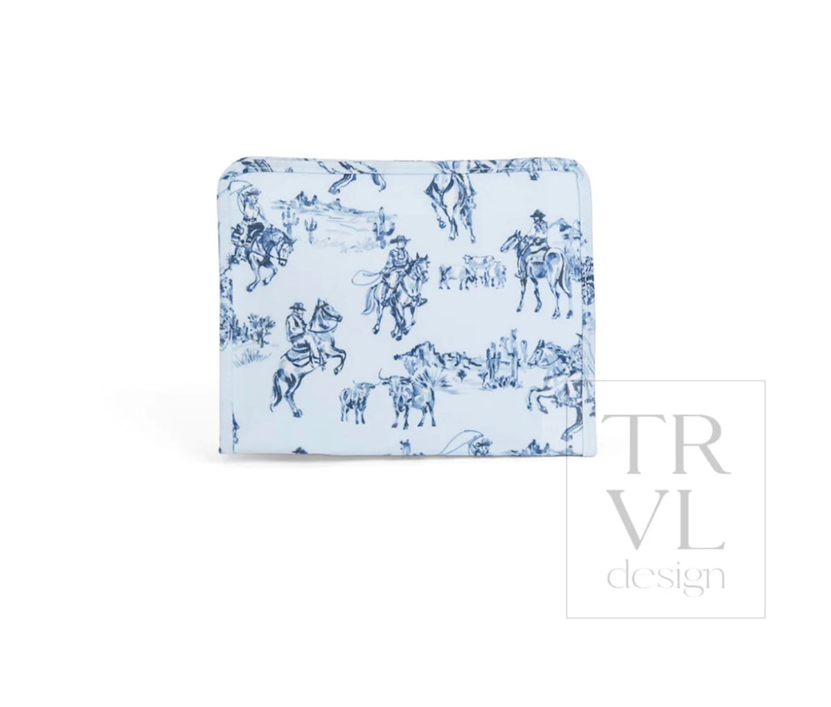Roadie Large Zip Pouch - Cowboy Toile