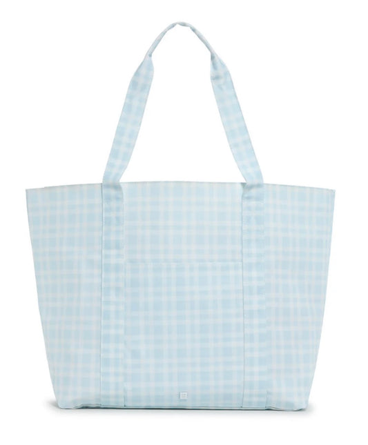 Jumbo Tote X- Large Tote Pimlico Plaid Blue