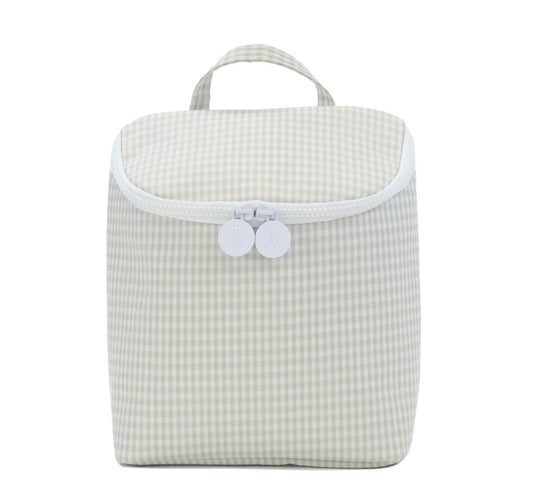 Take Away Insulated Lunch Bag - Gingham Pearl Grey