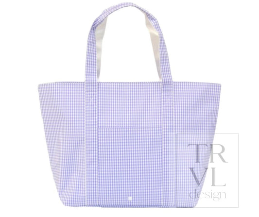 Jumbo Tote X- Large Tote Gingham Lilac