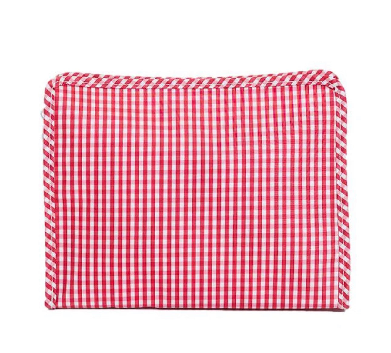 Roadie Large Zip Pouch - Gingham Red