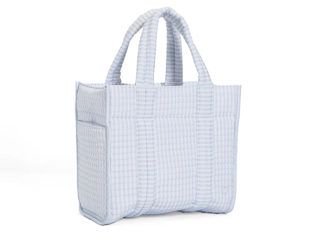 Quilted Mini Go Go Tote - Light Blue