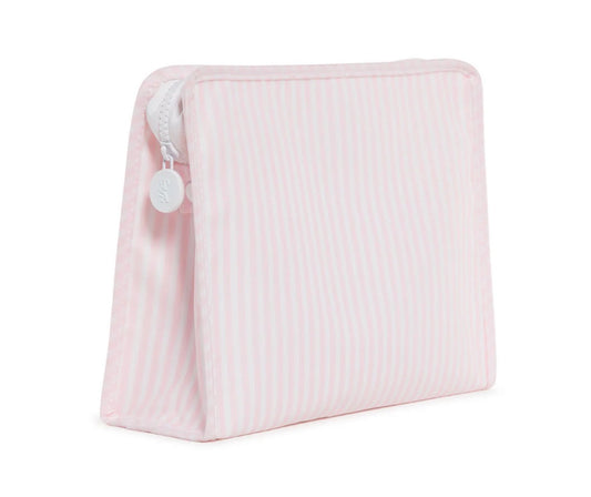 Roadie Large Zip Pouch - Pimlico Stripe Pink