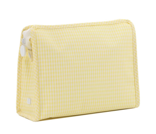 Roadie Medium Zip Pouch -  Gingham Buttrcup