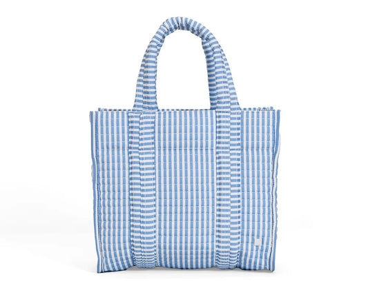 Quilted Mini Go Go Tote - Pimlico Stripe Chambray