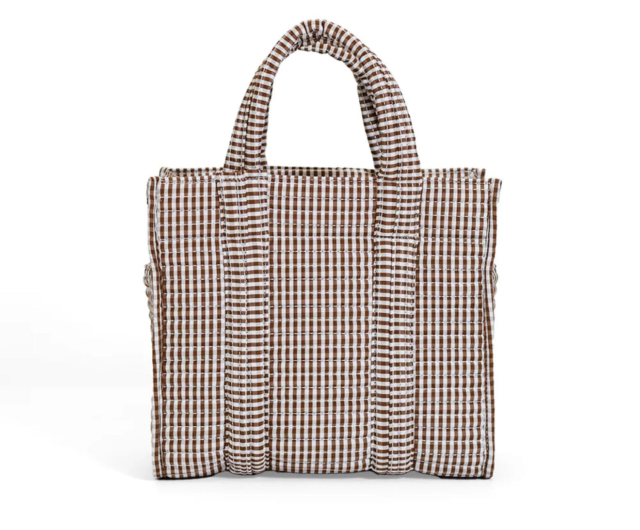 Quilted Mini Go Go Tote - Gingham Coco