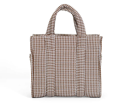 Quilted Mini Go Go Tote - Gingham Coco