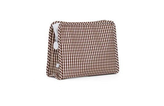 Roadie Medium Zip Pouch - Gingham Coco