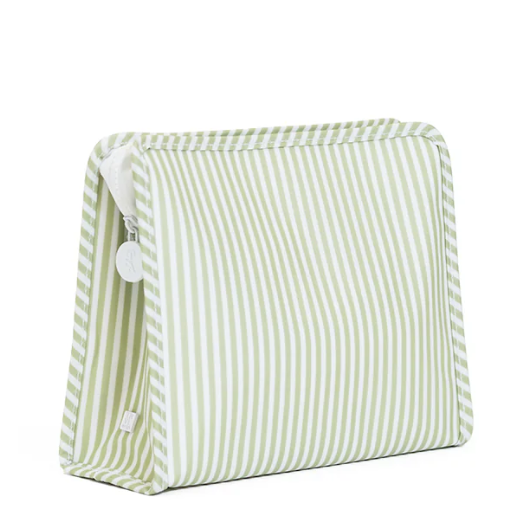 Roadie Large Zip Pouch - Pimlico Stripe Sage