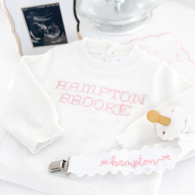 Girls Knit Organic Cotton Set - White