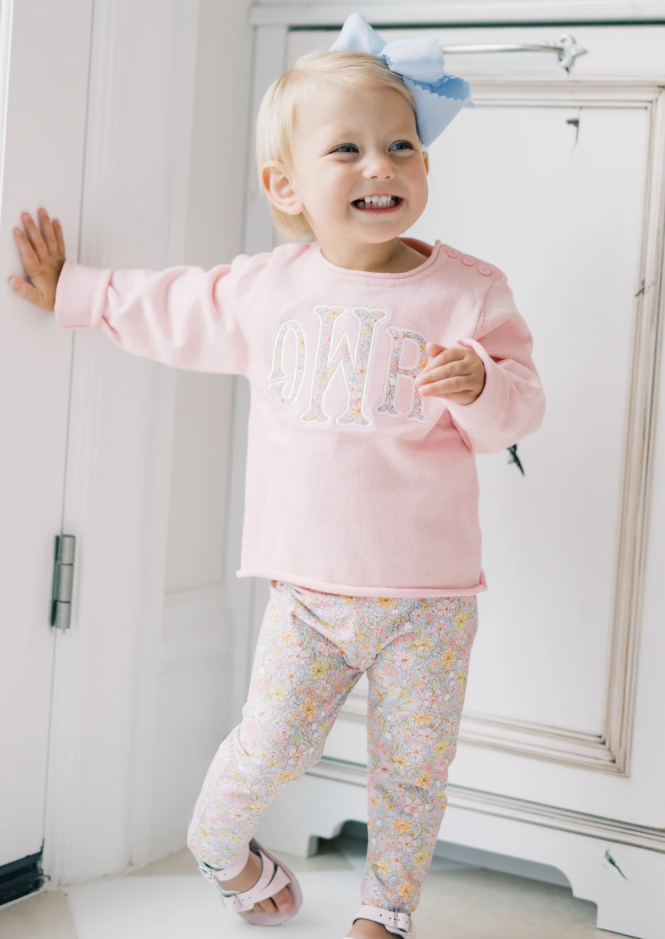 Light Blue Floral Leggings