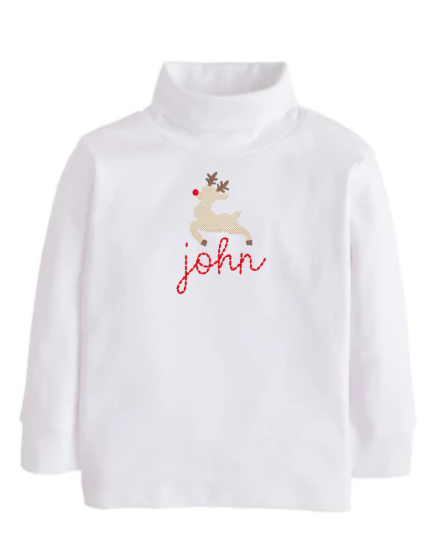 Unisex White Turtleneck