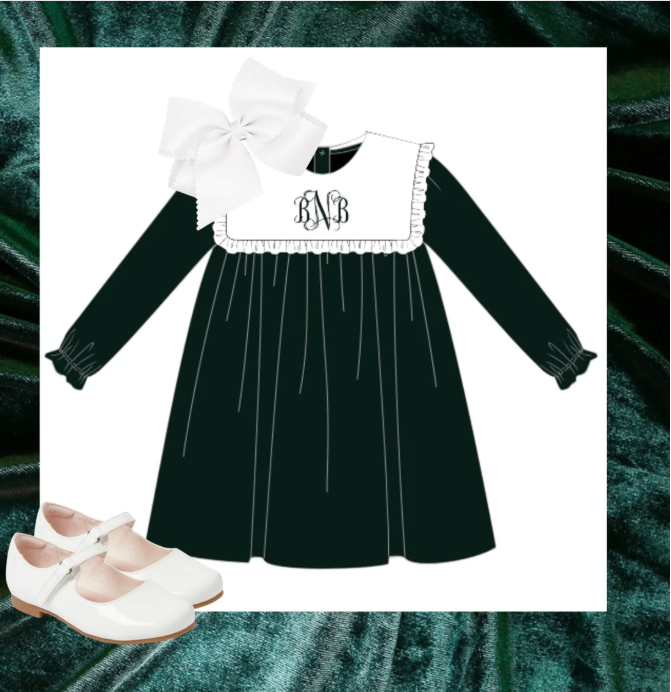 Green Velvet Dress
