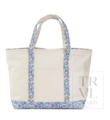 Maxi Tote Coated Canvas Large Natural With Bridgehampton Trim